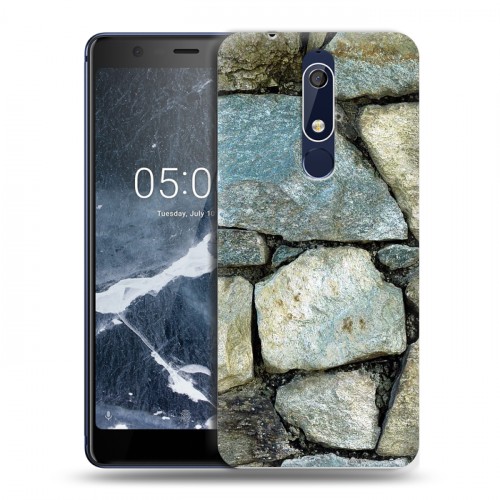 Дизайнерский пластиковый чехол для Nokia 5.1 Текстура камня