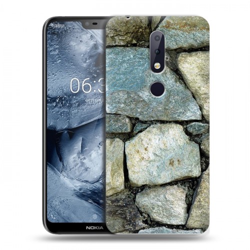 Дизайнерский пластиковый чехол для Nokia 6.1 Plus Текстура камня