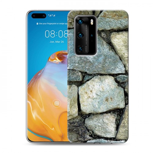 Дизайнерский пластиковый чехол для Huawei P40 Pro Текстура камня