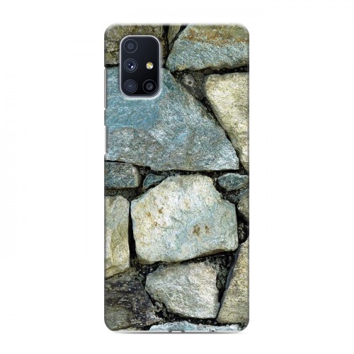 Дизайнерский силиконовый с усиленными углами чехол для Samsung Galaxy M51 Текстура камня
