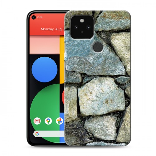 Дизайнерский пластиковый чехол для Google Pixel 5 Текстура камня