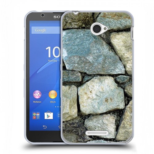 Дизайнерский пластиковый чехол для Sony Xperia E4 Текстура камня