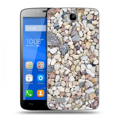 Дизайнерский пластиковый чехол для Huawei Honor 3C Lite Текстура камня
