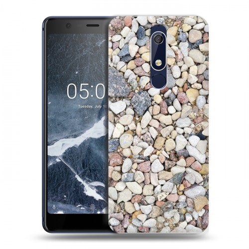 Дизайнерский пластиковый чехол для Nokia 5.1 Текстура камня