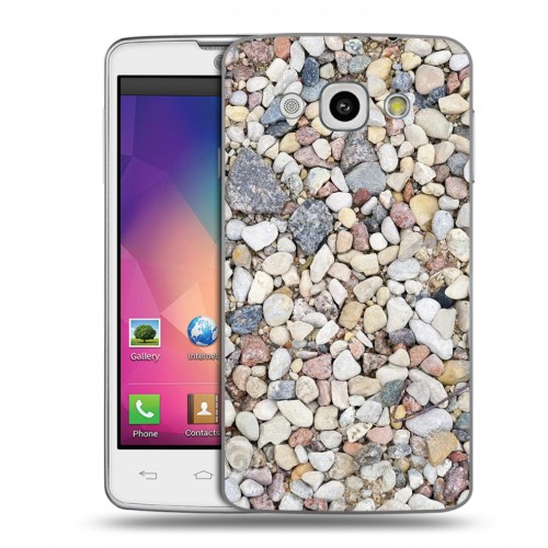 Дизайнерский пластиковый чехол для LG L60 Текстура камня