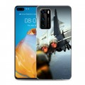 Дизайнерский силиконовый с усиленными углами чехол для Huawei P40 Самолеты