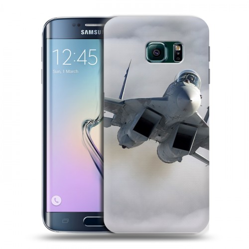 Дизайнерский пластиковый чехол для Samsung Galaxy S6 Edge Самолеты