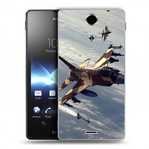 Дизайнерский пластиковый чехол для Sony Xperia TX Самолеты