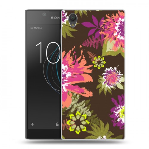 Дизайнерский пластиковый чехол для Sony Xperia L1 Цветочные паттерны