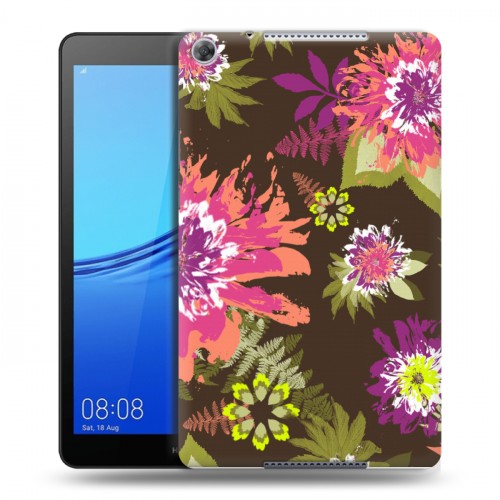Дизайнерский силиконовый чехол для Huawei MediaPad M5 lite 8 Цветочные паттерны