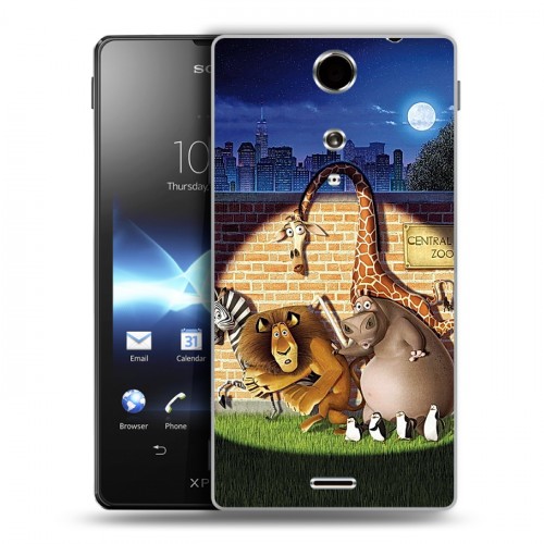 Дизайнерский пластиковый чехол для Sony Xperia TX Мадагаскар