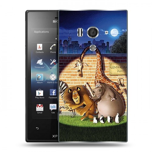 Дизайнерский пластиковый чехол для Sony Xperia acro S Мадагаскар