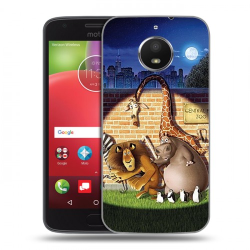 Дизайнерский силиконовый чехол для Motorola Moto E4 Plus Мадагаскар