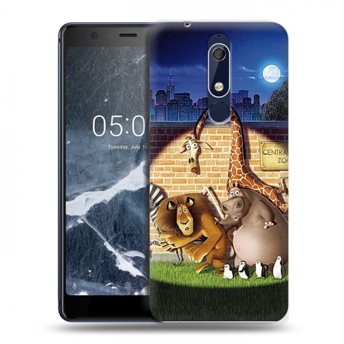 Дизайнерский пластиковый чехол для Nokia 5.1 Мадагаскар