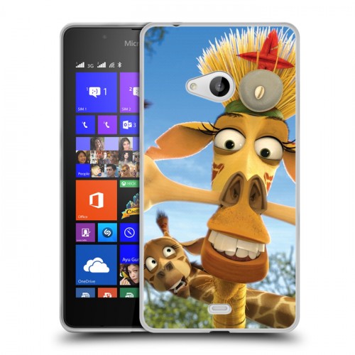 Дизайнерский пластиковый чехол для Microsoft Lumia 540 Мадагаскар