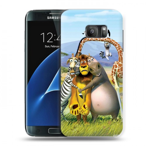 Дизайнерский силиконовый с усиленными углами чехол для Samsung Galaxy S7 Мадагаскар