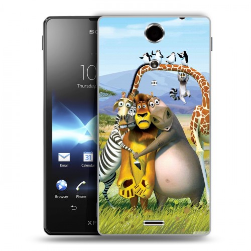 Дизайнерский пластиковый чехол для Sony Xperia TX Мадагаскар