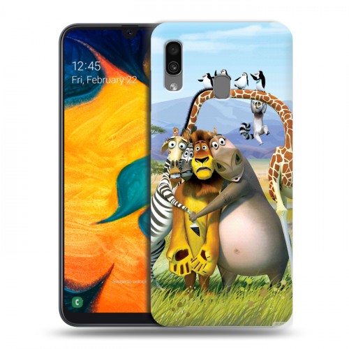 Дизайнерский силиконовый чехол для Samsung Galaxy A30 Мадагаскар