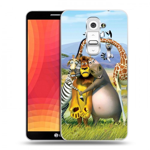 Дизайнерский силиконовый чехол для LG Optimus G2 Мадагаскар