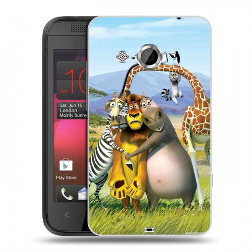 Дизайнерский пластиковый чехол для HTC Desire 200 Мадагаскар