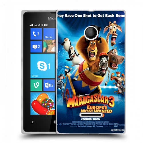 Дизайнерский пластиковый чехол для Microsoft Lumia 435 Мадагаскар