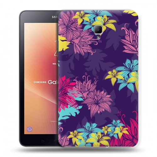 Дизайнерский силиконовый чехол для Samsung Galaxy Tab A 8.0 (2017) Цветочные паттерны