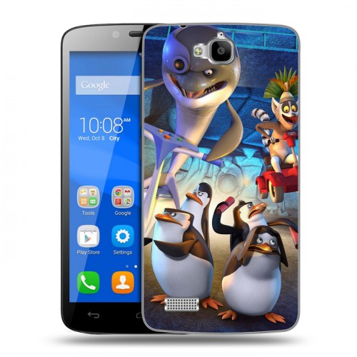 Дизайнерский пластиковый чехол для Huawei Honor 3C Lite Мадагаскар