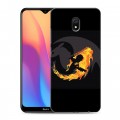 Дизайнерский силиконовый с усиленными углами чехол для Xiaomi RedMi 8A Как приручить дракона