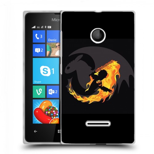 Дизайнерский пластиковый чехол для Microsoft Lumia 435 Как приручить дракона