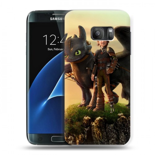 Дизайнерский силиконовый с усиленными углами чехол для Samsung Galaxy S7 Как приручить дракона