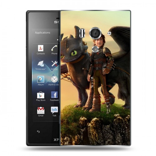 Дизайнерский пластиковый чехол для Sony Xperia acro S Как приручить дракона