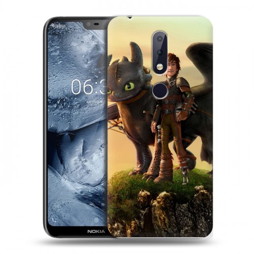 Дизайнерский силиконовый чехол для Nokia 6.1 Plus Как приручить дракона