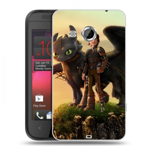Дизайнерский пластиковый чехол для HTC Desire 200 Как приручить дракона