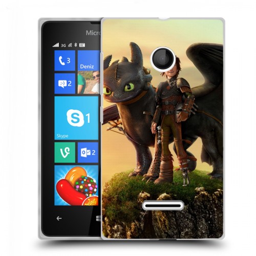 Дизайнерский пластиковый чехол для Microsoft Lumia 435 Как приручить дракона