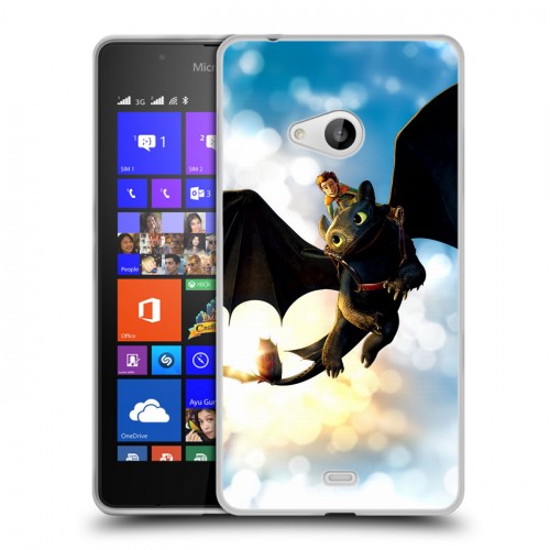 Дизайнерский пластиковый чехол для Microsoft Lumia 540 Как приручить дракона