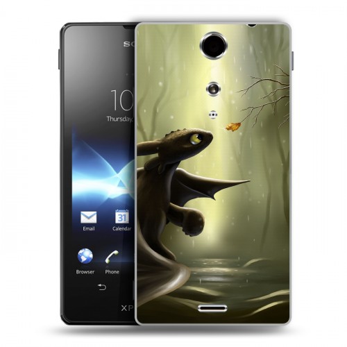 Дизайнерский пластиковый чехол для Sony Xperia TX Как приручить дракона