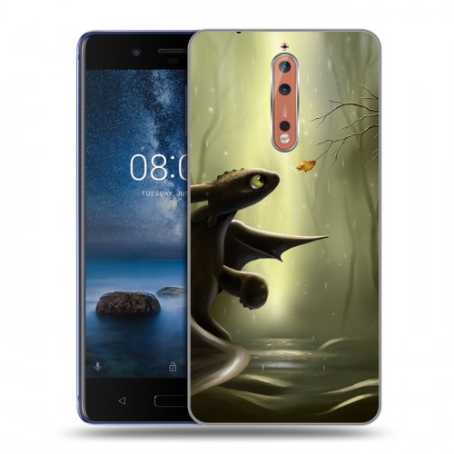 Дизайнерский пластиковый чехол для Nokia 8 Как приручить дракона