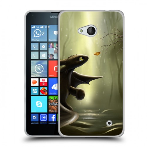 Дизайнерский силиконовый чехол для Microsoft Lumia 640 Как приручить дракона