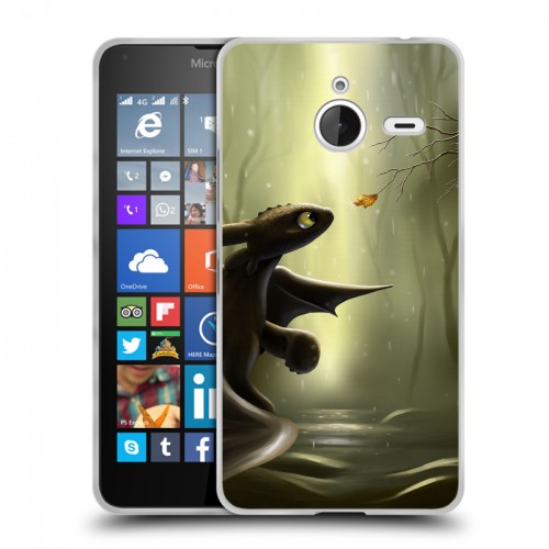 Дизайнерский пластиковый чехол для Microsoft Lumia 640 XL Как приручить дракона