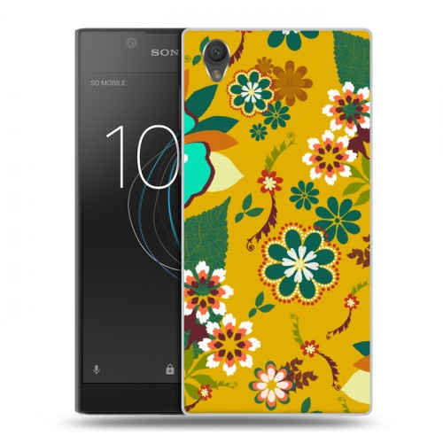 Дизайнерский пластиковый чехол для Sony Xperia L1 Цветочные паттерны