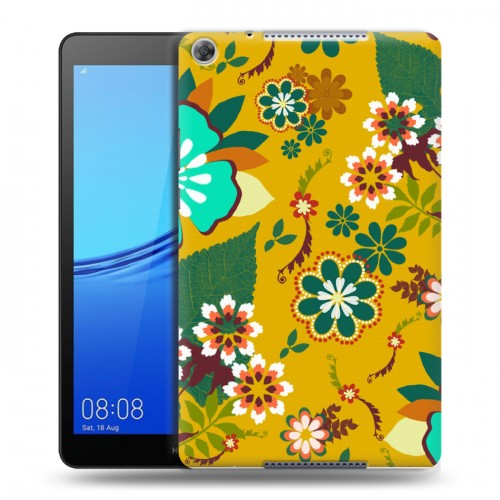 Дизайнерский силиконовый чехол для Huawei MediaPad M5 lite 8 Цветочные паттерны