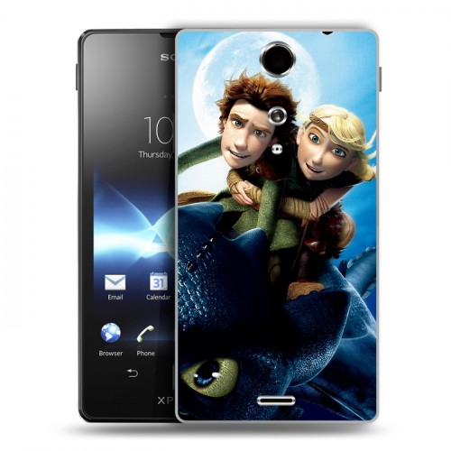 Дизайнерский пластиковый чехол для Sony Xperia TX Как приручить дракона