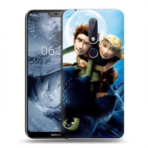 Дизайнерский пластиковый чехол для Nokia 6.1 Plus Как приручить дракона