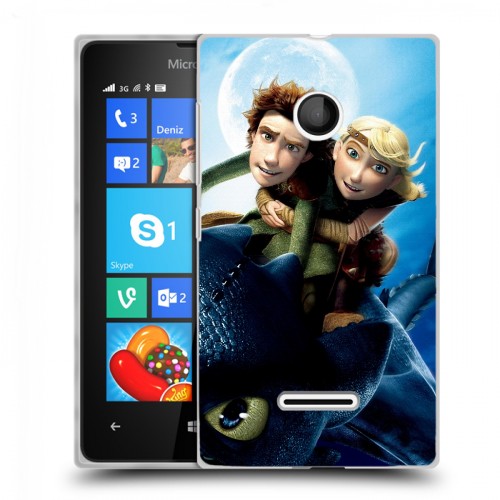 Дизайнерский пластиковый чехол для Microsoft Lumia 435 Как приручить дракона