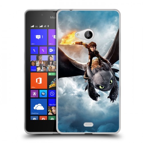 Дизайнерский пластиковый чехол для Microsoft Lumia 540 Как приручить дракона