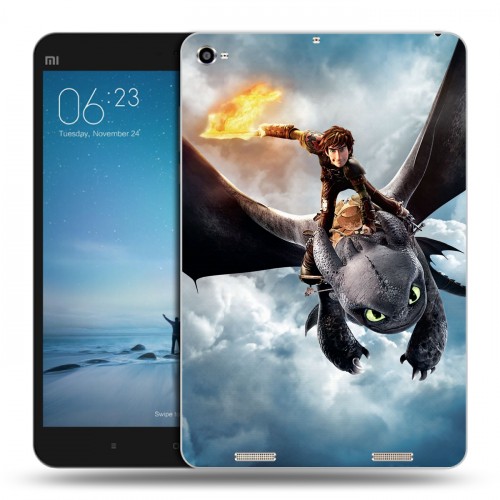 Дизайнерский силиконовый чехол для Xiaomi Mi Pad 2 Как приручить дракона