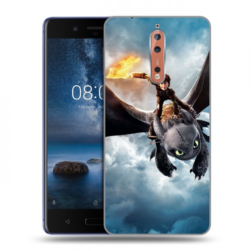 Дизайнерский пластиковый чехол для Nokia 8 Как приручить дракона