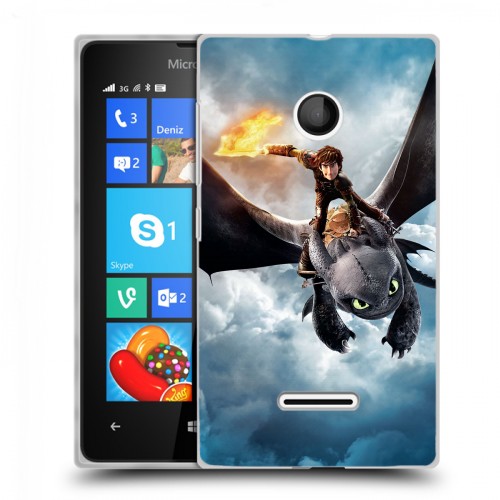 Дизайнерский пластиковый чехол для Microsoft Lumia 435 Как приручить дракона