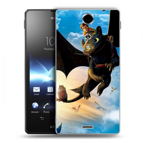 Дизайнерский пластиковый чехол для Sony Xperia TX Как приручить дракона