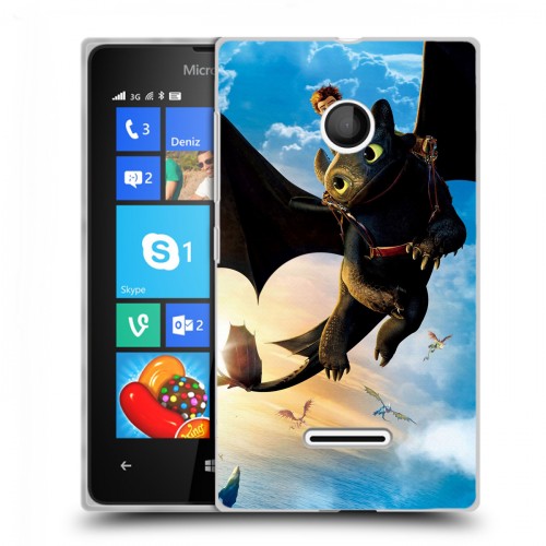 Дизайнерский пластиковый чехол для Microsoft Lumia 435 Как приручить дракона